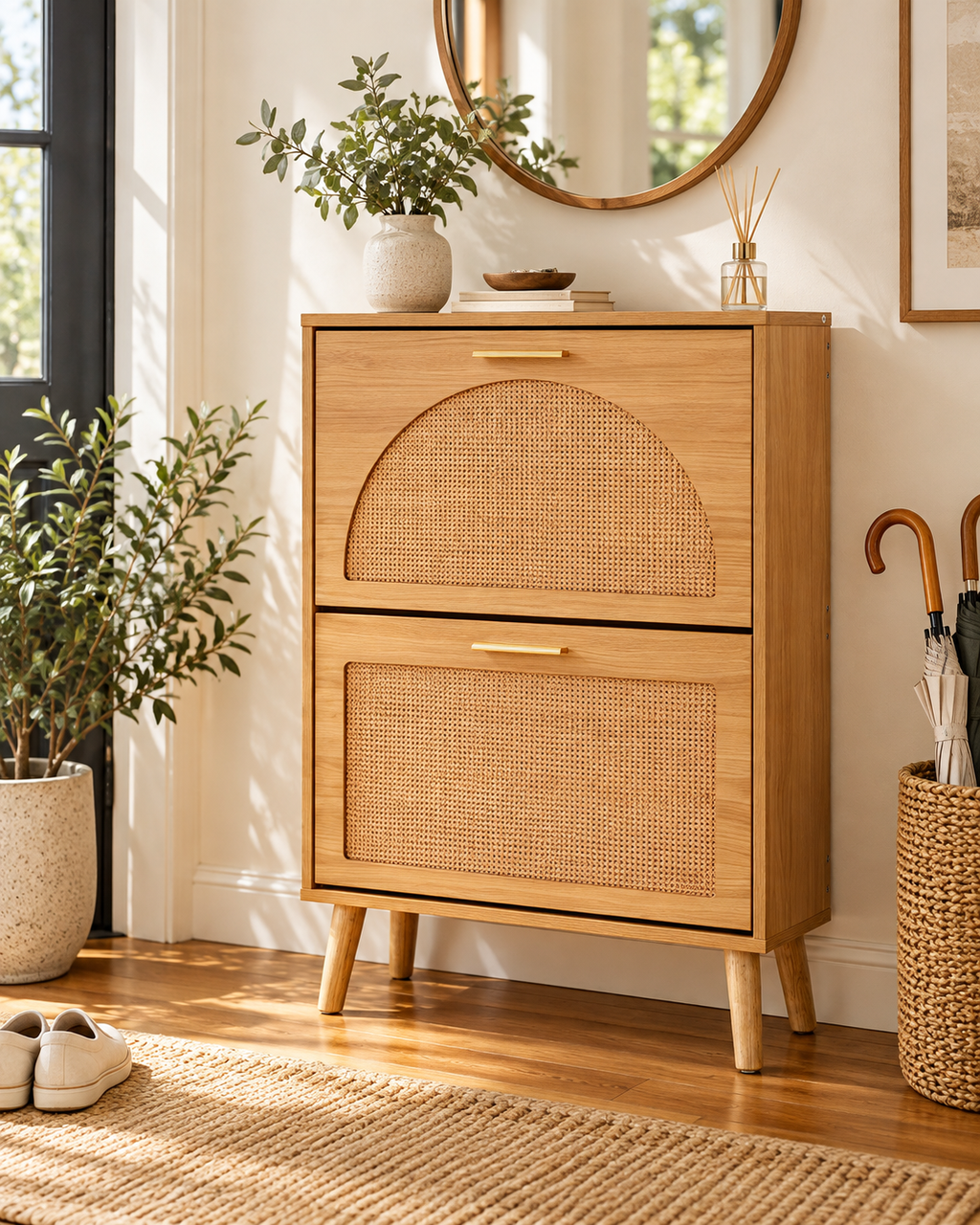 The Rowan Slim Shoe Cabinet