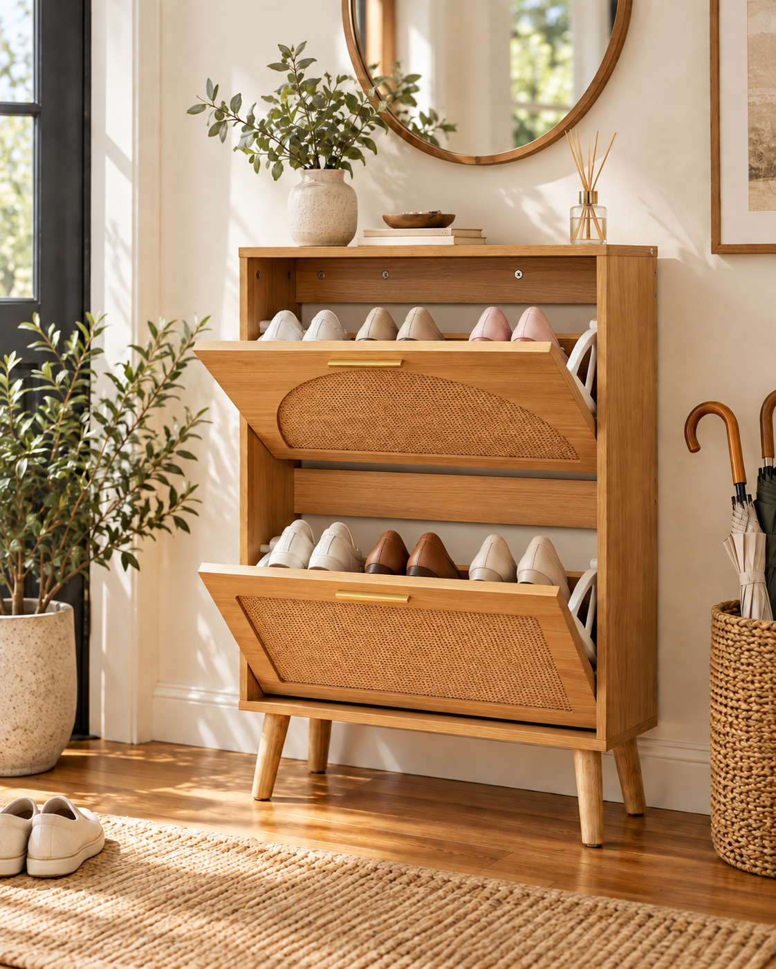 The Rowan Slim Shoe Cabinet